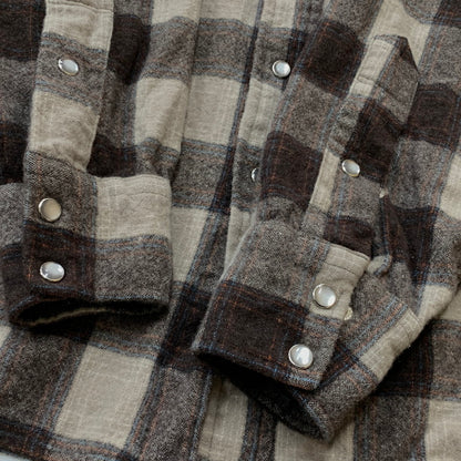 【中古品】【メンズ】 PENDLETON ペンドルトン 70’s VINTAGE WOOL SHIRT 70年代 ヴィンテージ ウール シャツ 長袖 トップス 144-260715-sa-09-tei サイズ：L カラー：ブラウン 万代Net店