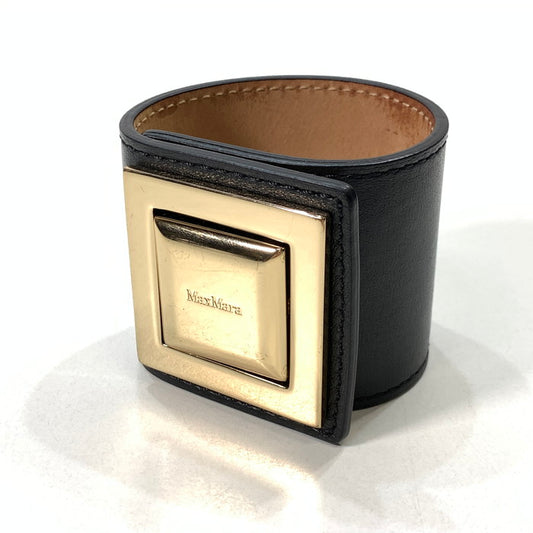 【中古品】【レディース】 MAX MARA マックスマーラ バングル レザー ブランド アクセサリー 182-260329-gm-30-fuz サイズ：M カラー：ブラック 万代Net店