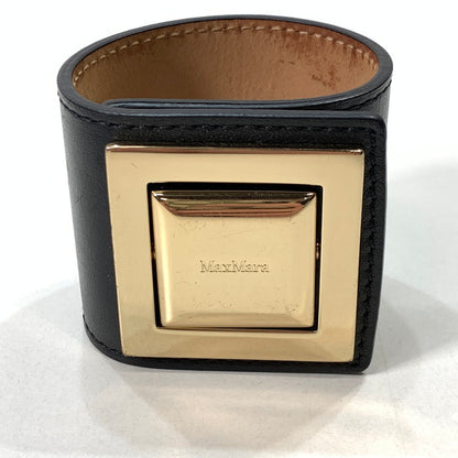 【中古品】【レディース】 MAX MARA マックスマーラ バングル レザー ブランド アクセサリー 182-260329-gm-30-fuz サイズ：M カラー：ブラック 万代Net店