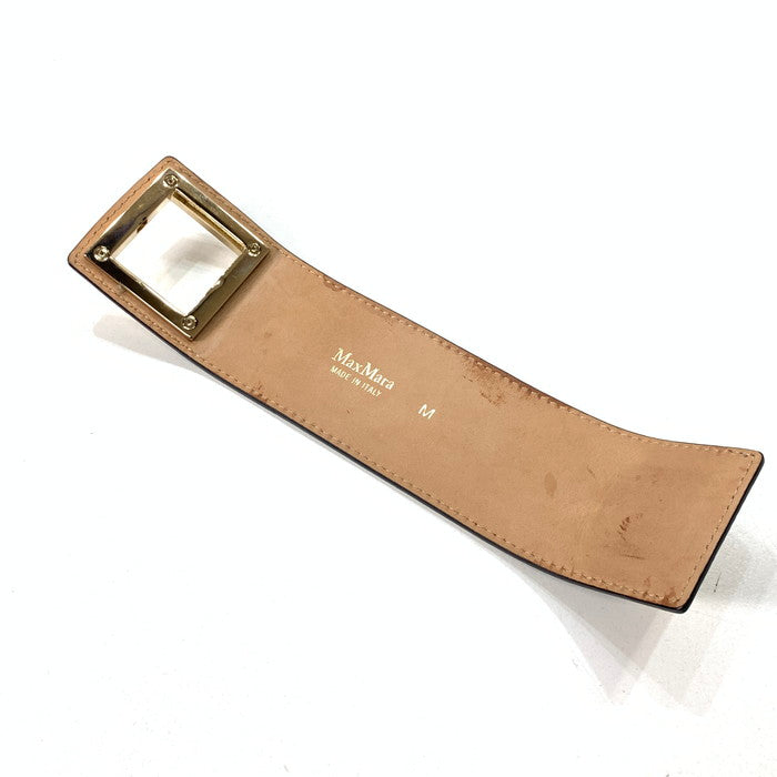 【中古品】【レディース】 MAX MARA マックスマーラ バングル レザー ブランド アクセサリー 182-260329-gm-30-fuz サイズ：M カラー：ブラック 万代Net店