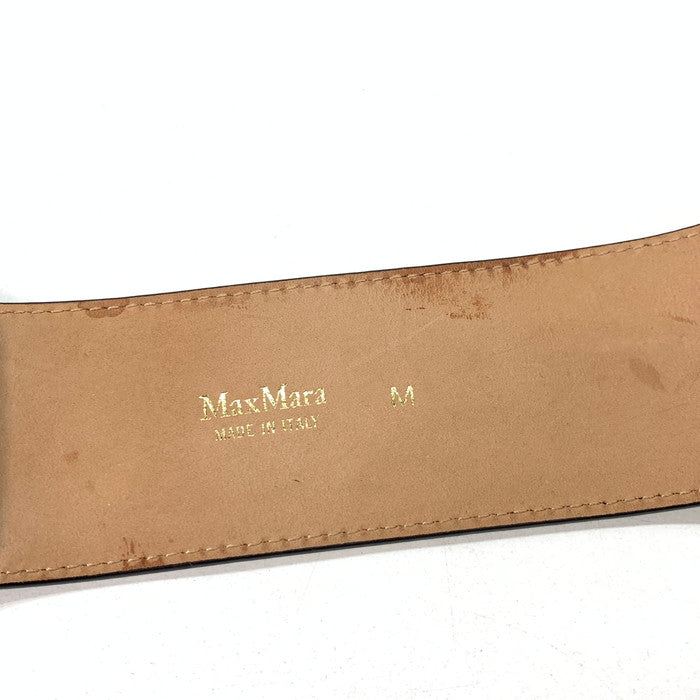 【中古品】【レディース】 MAX MARA マックスマーラ バングル レザー ブランド アクセサリー 182-260329-gm-30-fuz サイズ：M カラー：ブラック 万代Net店