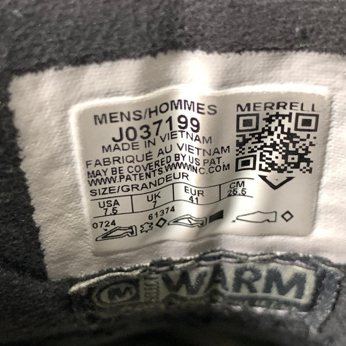 【中古品】【メンズ】 MERRELL メレル COLDPACK 3 THERMO TALL ZIP WATERPROOF ブーツ シューズ 靴 164-260329-gm-32-fuz サイズ：25.5cm カラー：ブラック 万代Net店