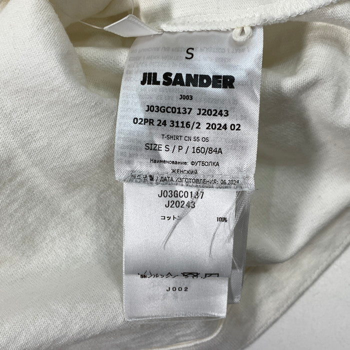 【中古品】【レディース】 JIL SANDER ジルサンダー 半袖Tシャツ カットソー ブランド 古着 J03GC0137 J20243 168-260328-gm-28-fuz サイズ：S/P カラー：ホワイト 万代Net店