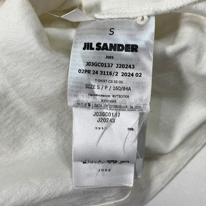 【中古品】【レディース】 JIL SANDER ジルサンダー 半袖Tシャツ カットソー ブランド 古着 J03GC0137 J20243 168-260328-gm-28-fuz サイズ：S/P カラー：ホワイト 万代Net店