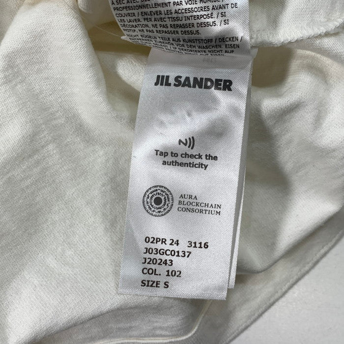 【中古品】【レディース】 JIL SANDER ジルサンダー 半袖Tシャツ カットソー ブランド 古着 J03GC0137 J20243 168-260328-gm-28-fuz サイズ：S/P カラー：ホワイト 万代Net店