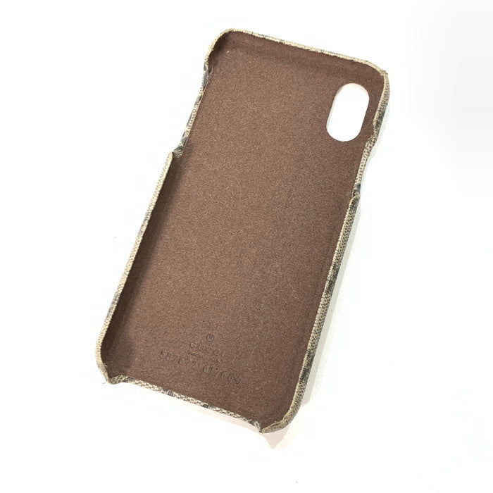 【中古品】【メンズ/レディース】 GUCCI グッチ iPhone X XS ケース 10 10S ブランド スマホアクセサリー 183-260215-gm-39-fuz カラー：ブラウン 万代Net店