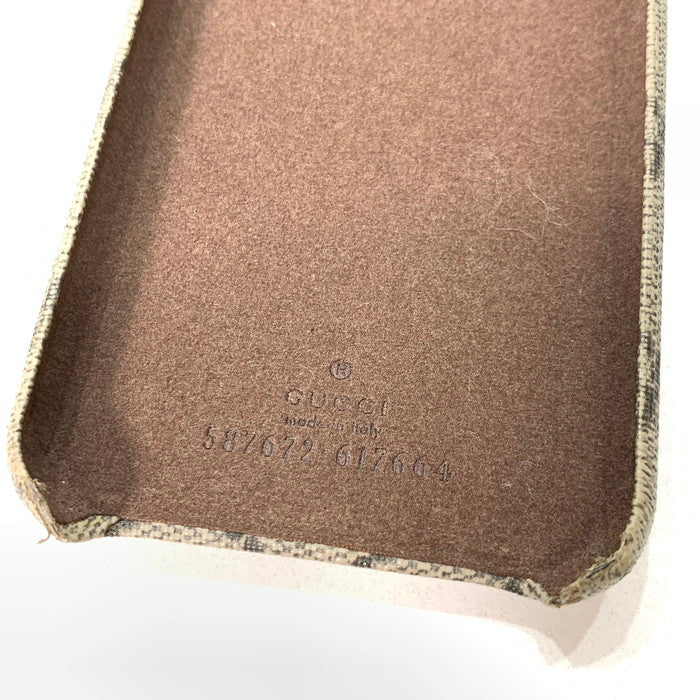【中古品】【メンズ/レディース】 GUCCI グッチ iPhone X XS ケース 10 10S ブランド スマホアクセサリー 183-260215-gm-39-fuz カラー：ブラウン 万代Net店