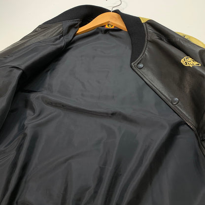 【中古品】【メンズ】 HUMAN MADE ヒューマンメード LEATHER TRACK JACKET レザートラックジャケット ブランド 古着 142-251206-gm-30-fuz サイズ：XL カラー：ブラック 万代Net店