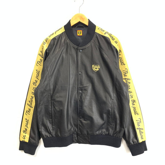 【中古品】【メンズ】 HUMAN MADE ヒューマンメード LEATHER TRACK JACKET レザートラックジャケット ブランド 古着 142-251206-gm-30-fuz サイズ：XL カラー：ブラック 万代Net店