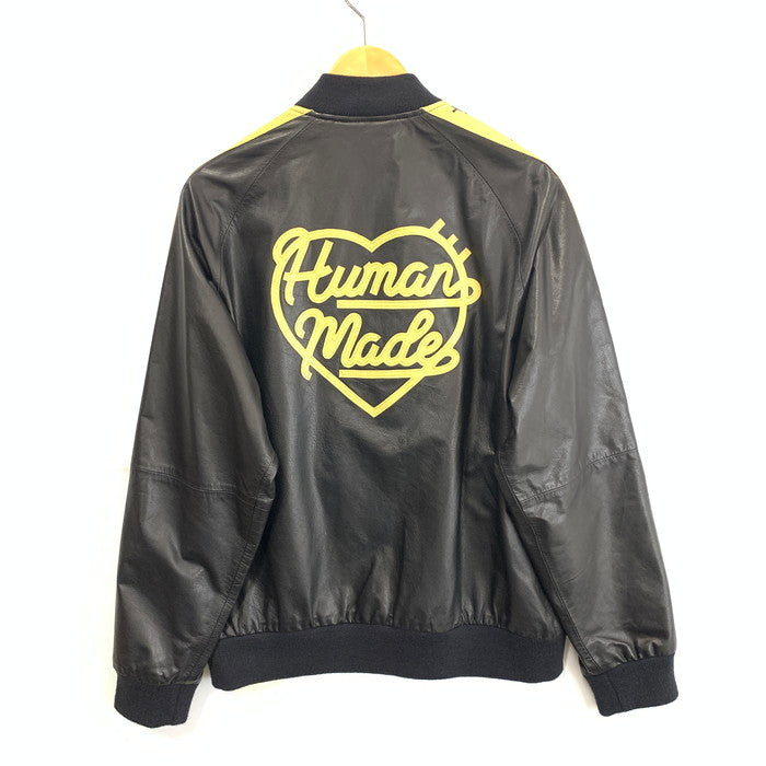 【中古品】【メンズ】 HUMAN MADE ヒューマンメード LEATHER TRACK JACKET レザートラックジャケット ブランド 古着 142-251206-gm-30-fuz サイズ：XL カラー：ブラック 万代Net店