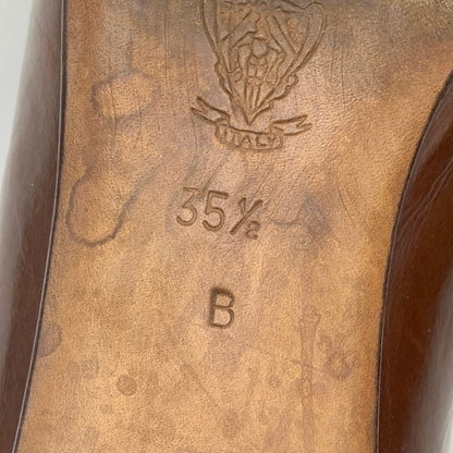 【中古品】【レディース】 GUCCI グッチ レザーパンプス 183-240201-mk-07-izu サイズ：35 1/2 カラー：ブラウン 万代Net店