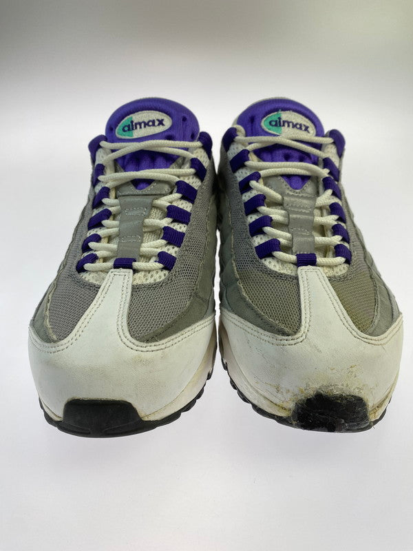 【中古品】【メンズ】 NIKE ナイキ AIR MAX 95 OG 554970-151 エアマックス95 オリジナル スニーカー 靴 160-250828-yn-35-min サイズ：27.0cm US9 カラー：WHITE/CRT PRPL-EMRLD GRN-WLF G 万代Net店