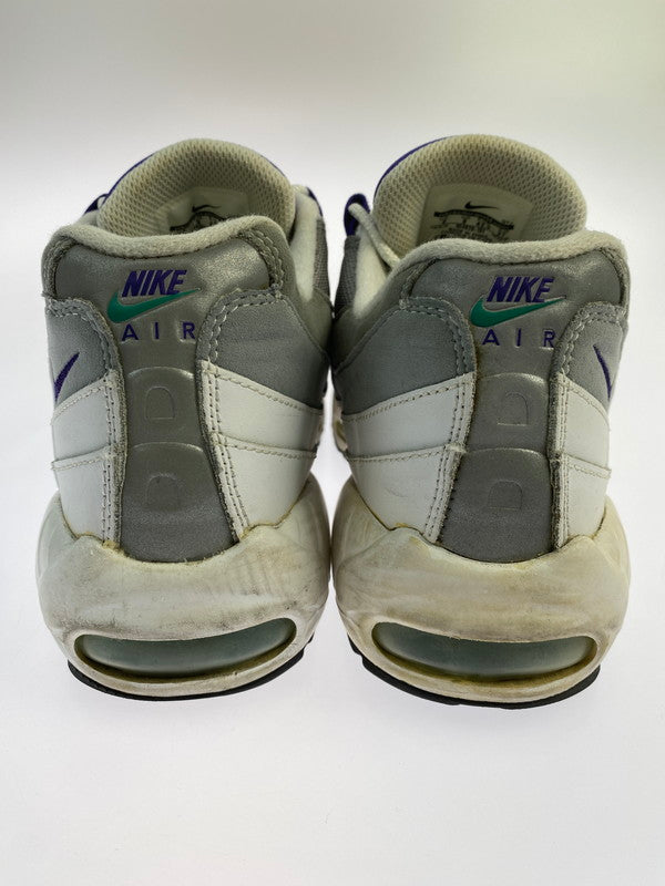 【中古品】【メンズ】 NIKE ナイキ AIR MAX 95 OG 554970-151 エアマックス95 オリジナル スニーカー 靴 160-250828-yn-35-min サイズ：27.0cm US9 カラー：WHITE/CRT PRPL-EMRLD GRN-WLF G 万代Net店