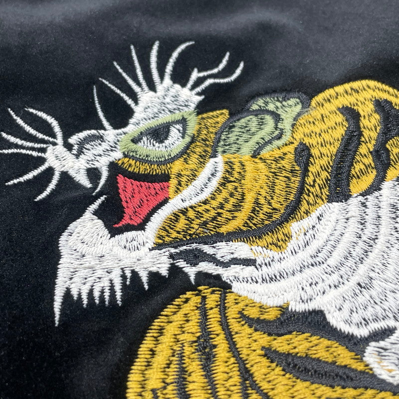 【中古品】【メンズ】 HOUSTON ヒューストン VELVETTEN SOUVENIR JACKET 51286 ベルベット スーベニア ジャケット アウター 145-260708-sa-04-tei サイズ：M カラー：ブラック 万代Net店