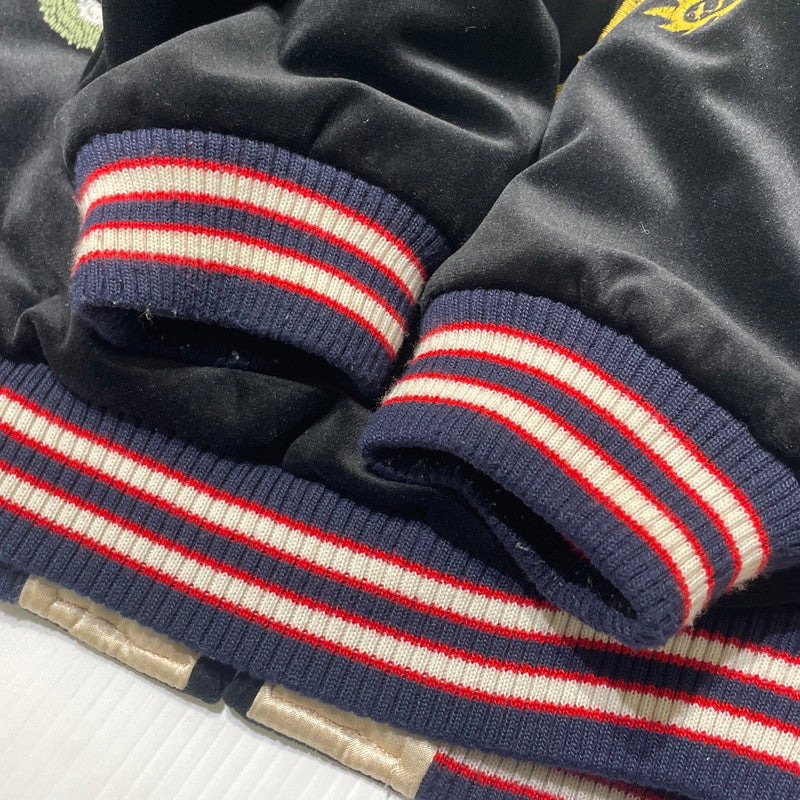 【中古品】【メンズ】 HOUSTON ヒューストン VELVETTEN SOUVENIR JACKET 51286 ベルベット スーベニア ジャケット アウター 145-260708-sa-04-tei サイズ：M カラー：ブラック 万代Net店