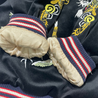 【中古品】【メンズ】 HOUSTON ヒューストン VELVETTEN SOUVENIR JACKET 51286 ベルベット スーベニア ジャケット アウター 145-260708-sa-04-tei サイズ：M カラー：ブラック 万代Net店