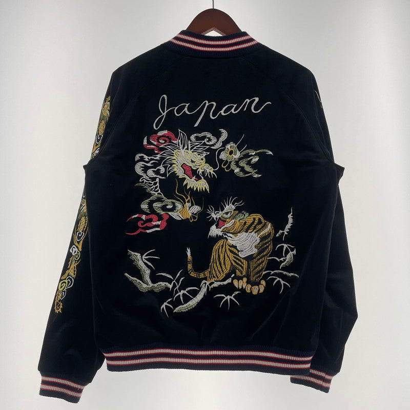 【中古品】【メンズ】 HOUSTON ヒューストン VELVETTEN SOUVENIR JACKET 51286 ベルベット スーベニア ジャケット アウター 145-260708-sa-04-tei サイズ：M カラー：ブラック 万代Net店