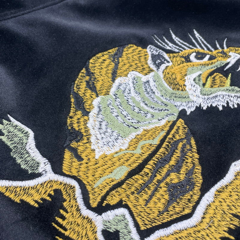 【中古品】【メンズ】 HOUSTON ヒューストン VELVETTEN SOUVENIR JACKET 51286 ベルベット スーベニア ジャケット アウター 145-260708-sa-04-tei サイズ：M カラー：ブラック 万代Net店