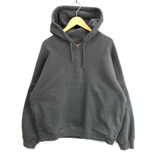 【中古品】【メンズ】 Supreme シュプリーム 24SS WRAPPED HALFZIP HOODED SWEAT SHIRT パーカー ブランド 古着 149-251227-gm-33-fuz サイズ：L カラー：ブラック 万代Net店