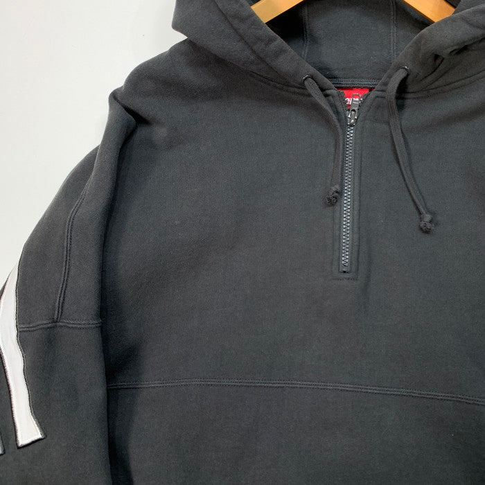 【中古品】【メンズ】 Supreme シュプリーム 24SS WRAPPED HALFZIP HOODED SWEAT SHIRT パーカー ブランド 古着 149-251227-gm-33-fuz サイズ：L カラー：ブラック 万代Net店