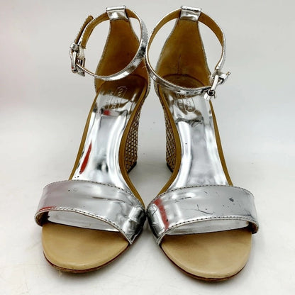 【中古品】【レディース】 COACH コーチ SHARRIN ITL MIRROR MET Q1904 サンダル シューズ 靴 183-230905-ay-18-izu サイズ：38 カラー：シルバー 万代Net店