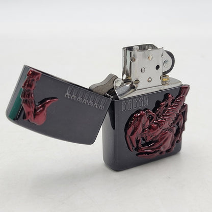 【中古品】【メンズ/レディース】 ZIPPO ジッポ VENOM SCORPION OIL LIGHTER ヴェノム スコーピオン オイルライター 喫煙具 206-250921-as-04-izu カラー：ブラック×レッド 万代Net店