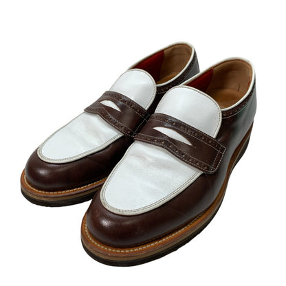 【中古品】【メンズ】 R.J.B アールジェイビー L123A ローファー シューズ 靴 164-250517-gm-36-fuz サイズ：9 カラー：ブラウン ホワイト 万代Net店