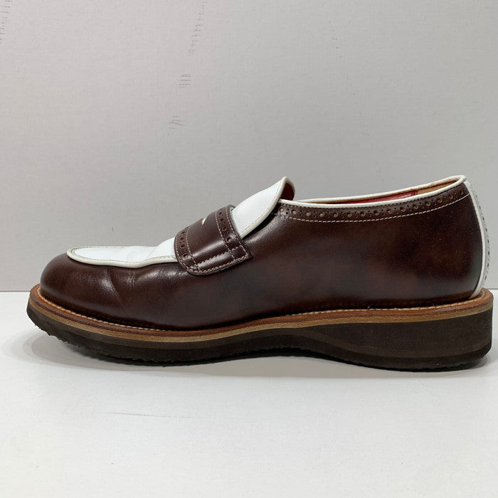 【中古品】【メンズ】 R.J.B アールジェイビー L123A ローファー シューズ 靴 164-250517-gm-36-fuz サイズ：9 カラー：ブラウン ホワイト 万代Net店