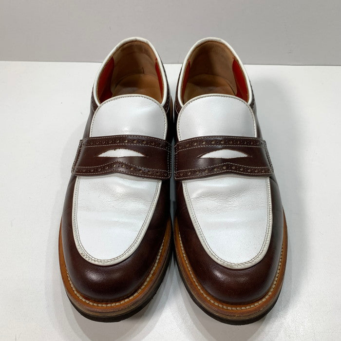 【中古品】【メンズ】 R.J.B アールジェイビー L123A ローファー シューズ 靴 164-250517-gm-36-fuz サイズ：9 カラー：ブラウン ホワイト 万代Net店