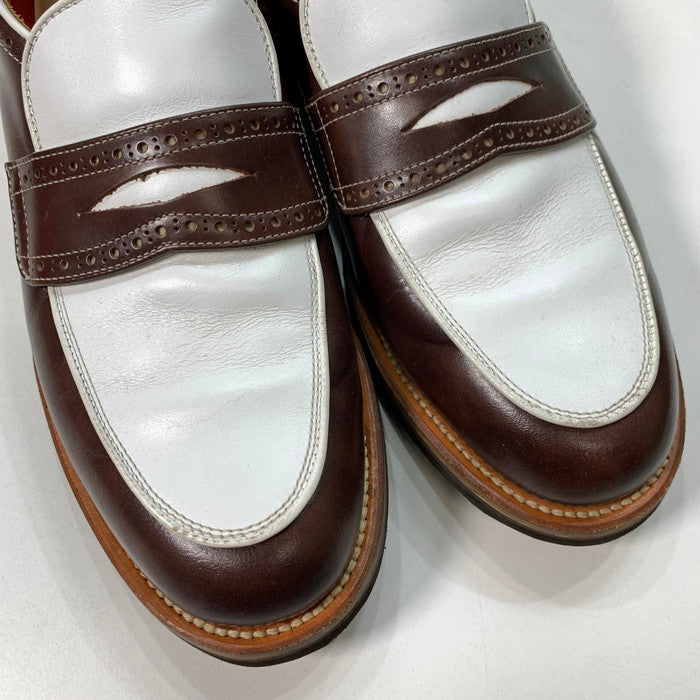 【中古品】【メンズ】 R.J.B アールジェイビー L123A ローファー シューズ 靴 164-250517-gm-36-fuz サイズ：9 カラー：ブラウン ホワイト 万代Net店