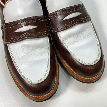 【中古品】【メンズ】 R.J.B アールジェイビー L123A ローファー シューズ 靴 164-250517-gm-36-fuz サイズ：9 カラー：ブラウン ホワイト 万代Net店