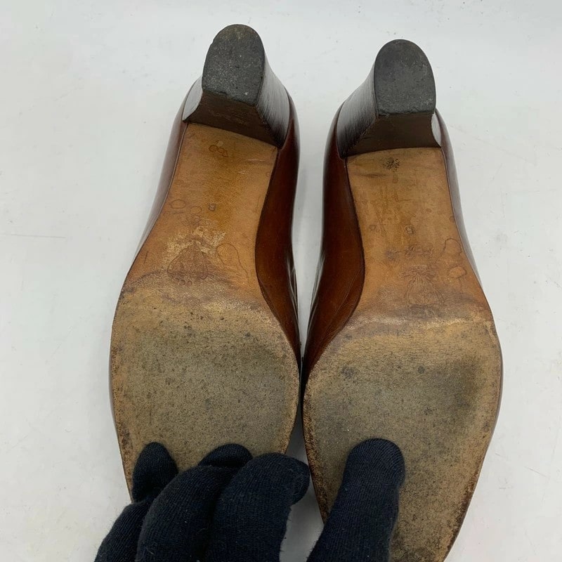 【中古品】【レディース】 GUCCI グッチ レザーパンプス 183-240201-mk-07-izu サイズ：35 1/2 カラー：ブラウン 万代Net店