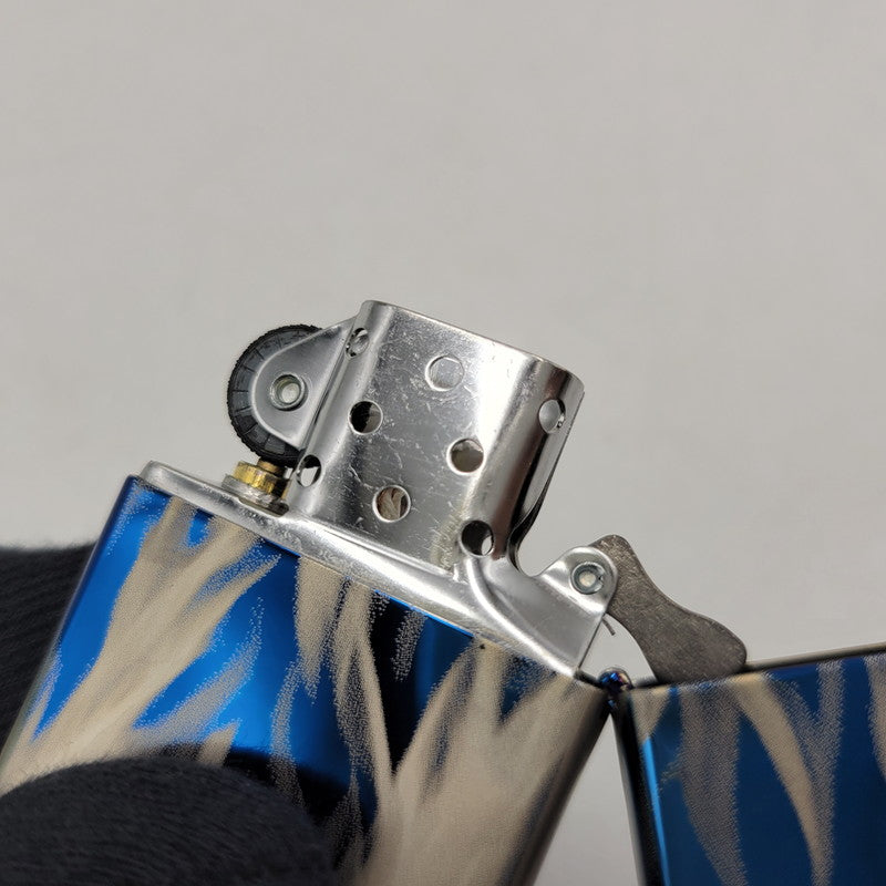 【中古品】【メンズ/レディース】 ZIPPO ジッポ × HARLEY-DAVIDSON ハーレーダビッドソン FLAMES SAPPHIRE OIL LIGHTER オイルライター 喫煙具 206-250921-as-06-izu カラー：ブルー系 万代Net店