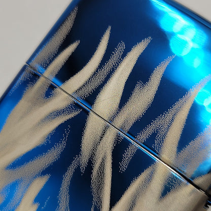 【中古品】【メンズ/レディース】 ZIPPO ジッポ × HARLEY-DAVIDSON ハーレーダビッドソン FLAMES SAPPHIRE OIL LIGHTER オイルライター 喫煙具 206-250921-as-06-izu カラー：ブルー系 万代Net店