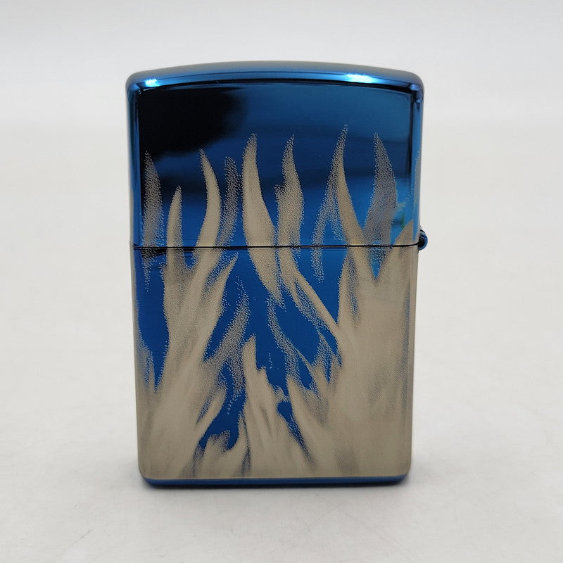 【中古品】【メンズ/レディース】 ZIPPO ジッポ × HARLEY-DAVIDSON ハーレーダビッドソン FLAMES SAPPHIRE OIL LIGHTER オイルライター 喫煙具 206-250921-as-06-izu カラー：ブルー系 万代Net店