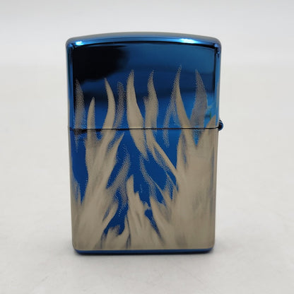 【中古品】【メンズ/レディース】 ZIPPO ジッポ × HARLEY-DAVIDSON ハーレーダビッドソン FLAMES SAPPHIRE OIL LIGHTER オイルライター 喫煙具 206-250921-as-06-izu カラー：ブルー系 万代Net店