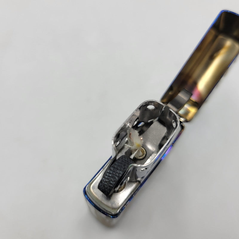 【中古品】【メンズ/レディース】 ZIPPO ジッポ × HARLEY-DAVIDSON ハーレーダビッドソン FLAMES SAPPHIRE OIL LIGHTER オイルライター 喫煙具 206-250921-as-06-izu カラー：ブルー系 万代Net店