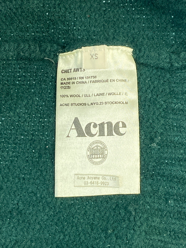 【中古品】【メンズ】 ACNE STUDIOS アクネストゥディオズ CHET AW13 WOOL SWEATER チェット エーダブリュー13 ウール セーター メンズ ニット トップス 141-261005-em-02-min サイズ：XS カラー：グリーン 万代Net店