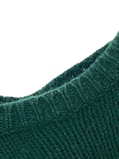【中古品】【メンズ】 ACNE STUDIOS アクネストゥディオズ CHET AW13 WOOL SWEATER チェット エーダブリュー13 ウール セーター メンズ ニット トップス 141-261005-em-02-min サイズ：XS カラー：グリーン 万代Net店