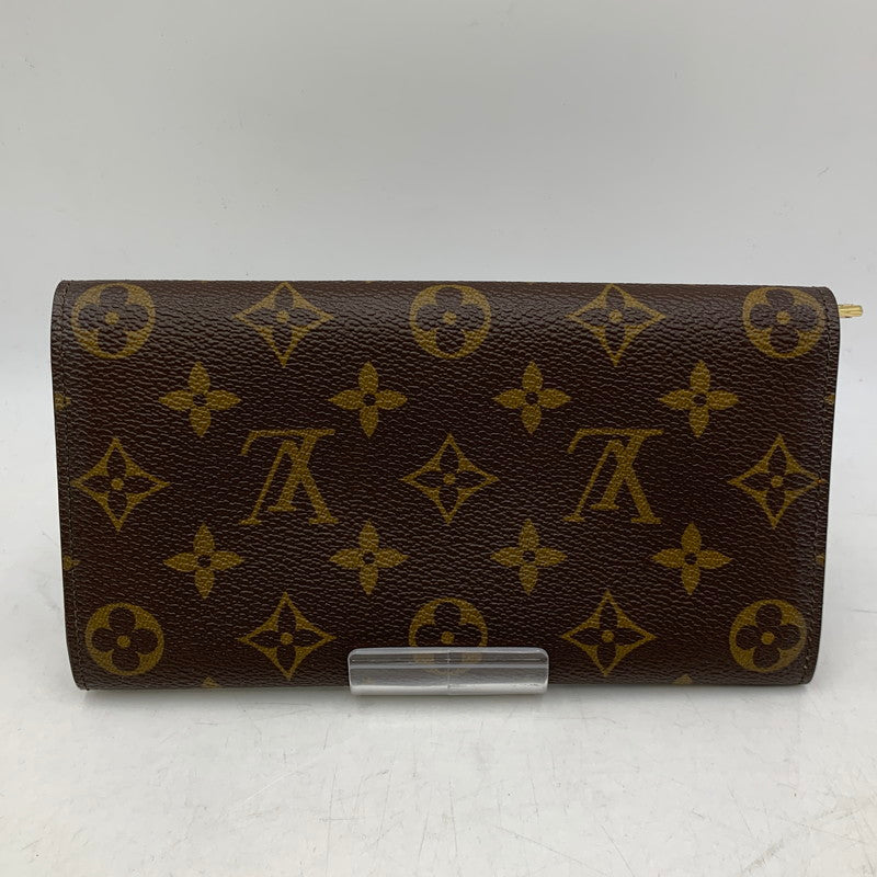 【中古品】【メンズ/レディース】 LOUIS VUITTON ルイ・ヴィトン M61724 MI1912 モノグラム ポシェット ポルトモネ クレディ 財布 179-260519-kh-08-izu カラー：ブラウン 万代Net店