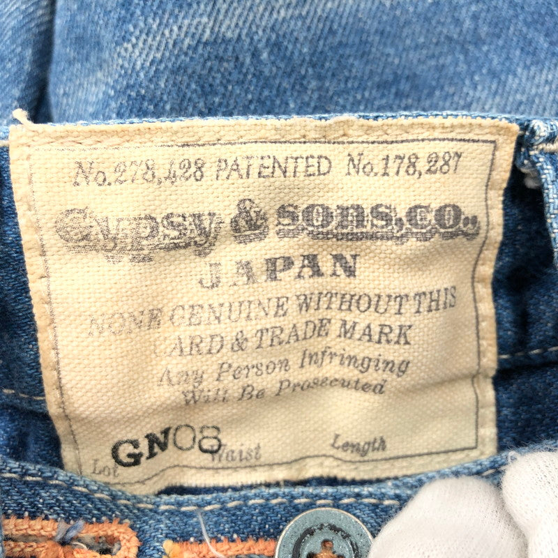 【現状渡し品】【メンズ】 GYPSY&SONS ジプシーアンドサンズ KEELMAN PANTS GN08 GS1249905 キールマン デニムパンツ ボトムス 156-260205-hn-04-fur サイズ：M カラー：インディゴ 万代Net店