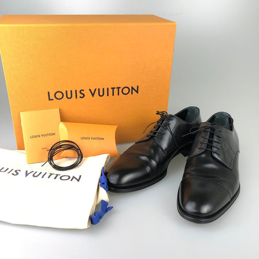 【中古品】【メンズ】 LOUIS VUITTON ルイ・ヴィトン LOUIS VUITTON 1A5V0Q ミニスター・ライン ダービー ダミエプリントカーフレザー シューズ 179-250616-SY-10-iwa サイズ：9 カラー：BLACK 万代Net店