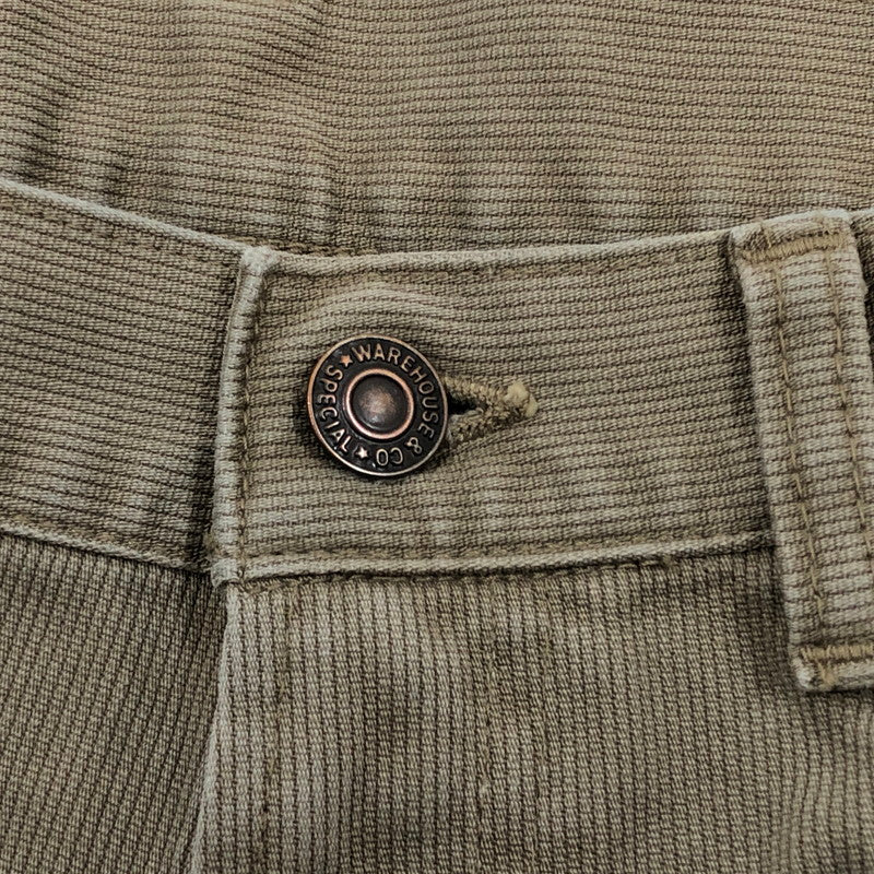 【中古品】【メンズ】 WAREHOUSE ウエアハウス × BEAMS PLUS ビームスプラス LOT1991 セコハンピケ パンツ ボトムス 156-260205-hn-05-fur サイズ：W32 L29 カラー：カーキ 万代Net店
