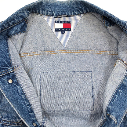 【中古品】【メンズ】 TOMMY JEANS トミージーンズ DENIM JACKET デニムジャケット Gジャン アウター 147-261014-hn-05-fur サイズ：M カラー：インディゴ 万代Net店