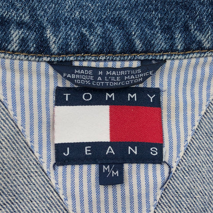 【中古品】【メンズ】 TOMMY JEANS トミージーンズ DENIM JACKET デニムジャケット Gジャン アウター 147-261014-hn-05-fur サイズ：M カラー：インディゴ 万代Net店