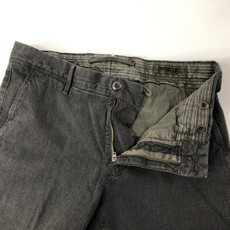 【中古品】【メンズ】  インコテックススラックス INCOTEX SLACKS 16S100 40592 909/100型 ウォッシュドストレッチコットン スリムフィットテーパードパンツ ボトムス 152-240914-rk-20-tei サイズ：30 カラー：チャコールグレー 万代Net店