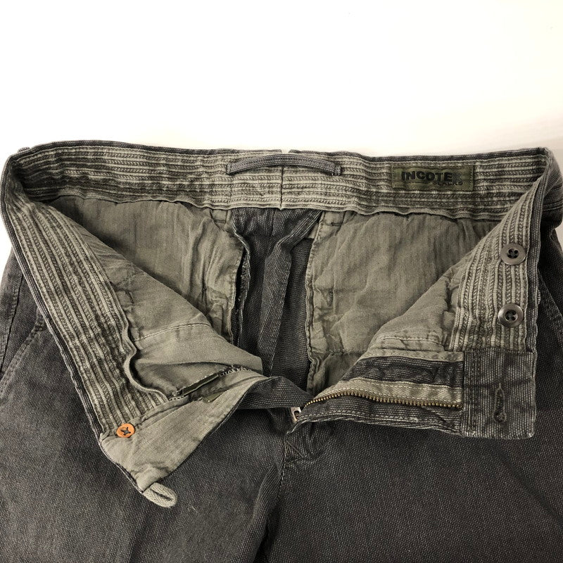 【中古品】【メンズ】  インコテックススラックス INCOTEX SLACKS 16S100 40592 909/100型 ウォッシュドストレッチコットン スリムフィットテーパードパンツ ボトムス 152-240914-rk-20-tei サイズ：30 カラー：チャコールグレー 万代Net店