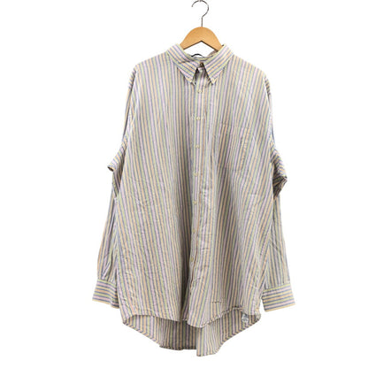 【中古品】【メンズ】 LANDS END ランズエンド L/S BD STRIPE SHIRT 長袖 ボタンダウン ストライプシャツ カジュアルシャツ トップス 146-260502-hn-09-fur サイズ：36 カラー：マルチカラー 万代Net店