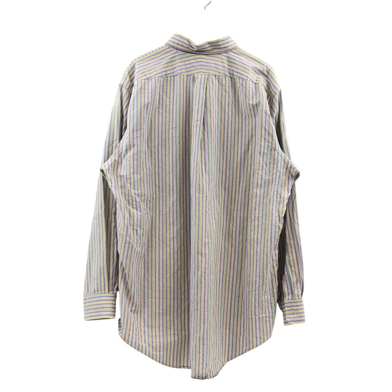 【中古品】【メンズ】 LANDS END ランズエンド L/S BD STRIPE SHIRT 長袖 ボタンダウン ストライプシャツ カジュアルシャツ トップス 146-260502-hn-09-fur サイズ：36 カラー：マルチカラー 万代Net店
