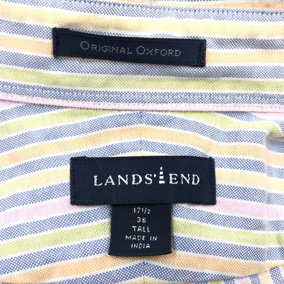 【中古品】【メンズ】 LANDS END ランズエンド L/S BD STRIPE SHIRT 長袖 ボタンダウン ストライプシャツ カジュアルシャツ トップス 146-260502-hn-09-fur サイズ：36 カラー：マルチカラー 万代Net店